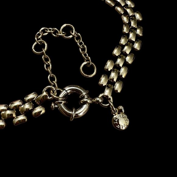 J Crew Gold Tone Neon Orange Stations Statement Necklace - Picture 7 of 11